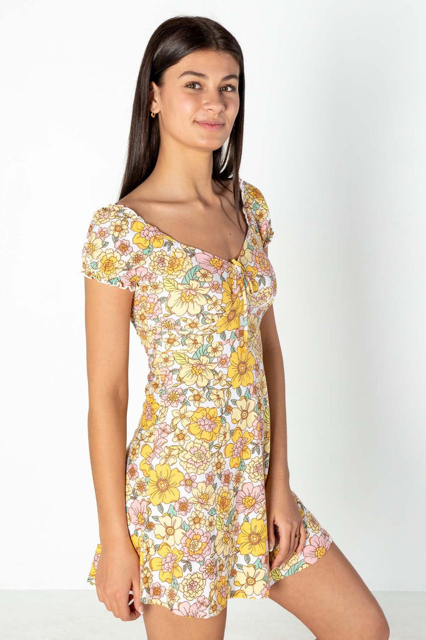 Pastel Garden Puff Sleeve Dress