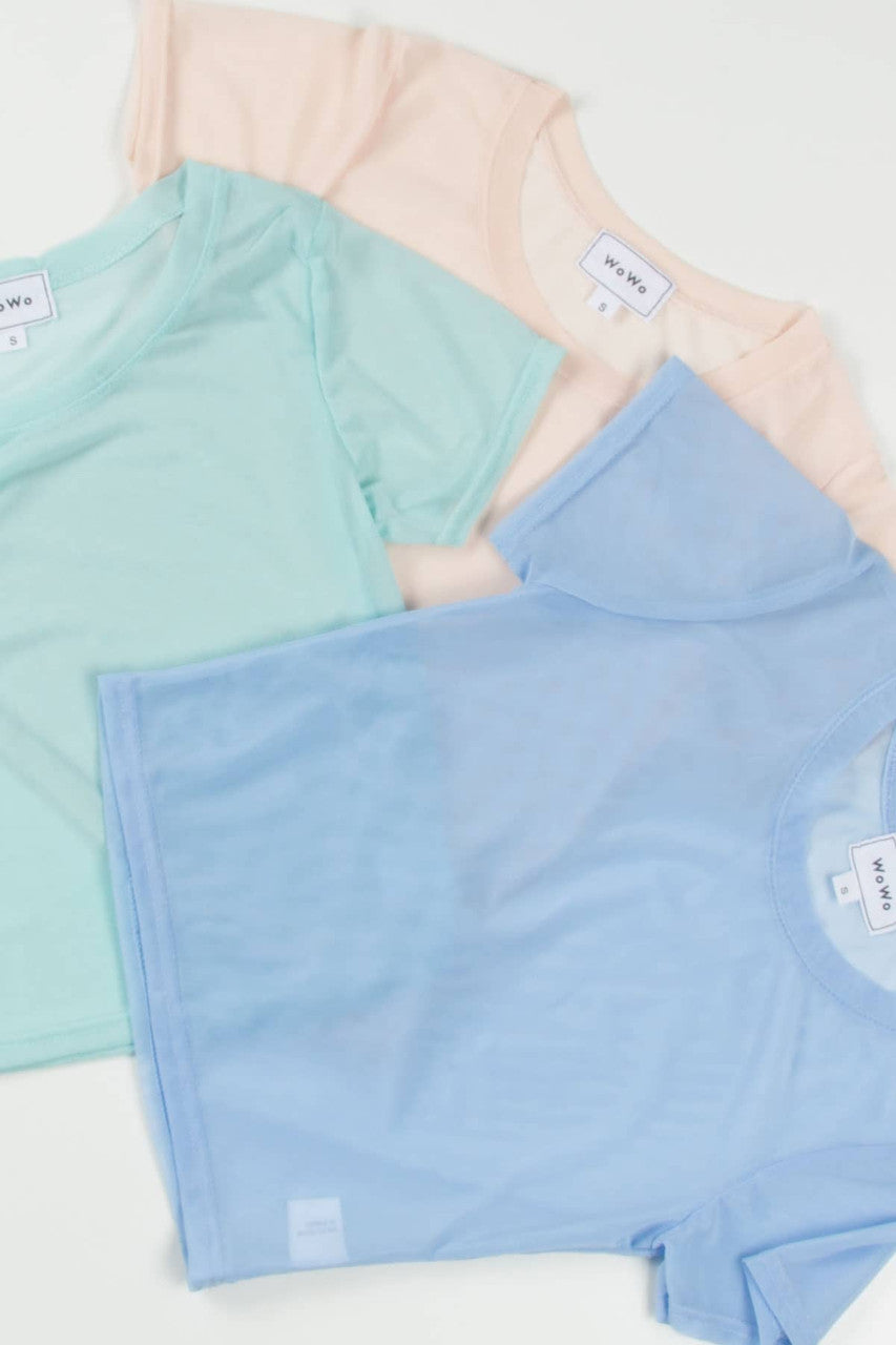 Peach Mesh Tee