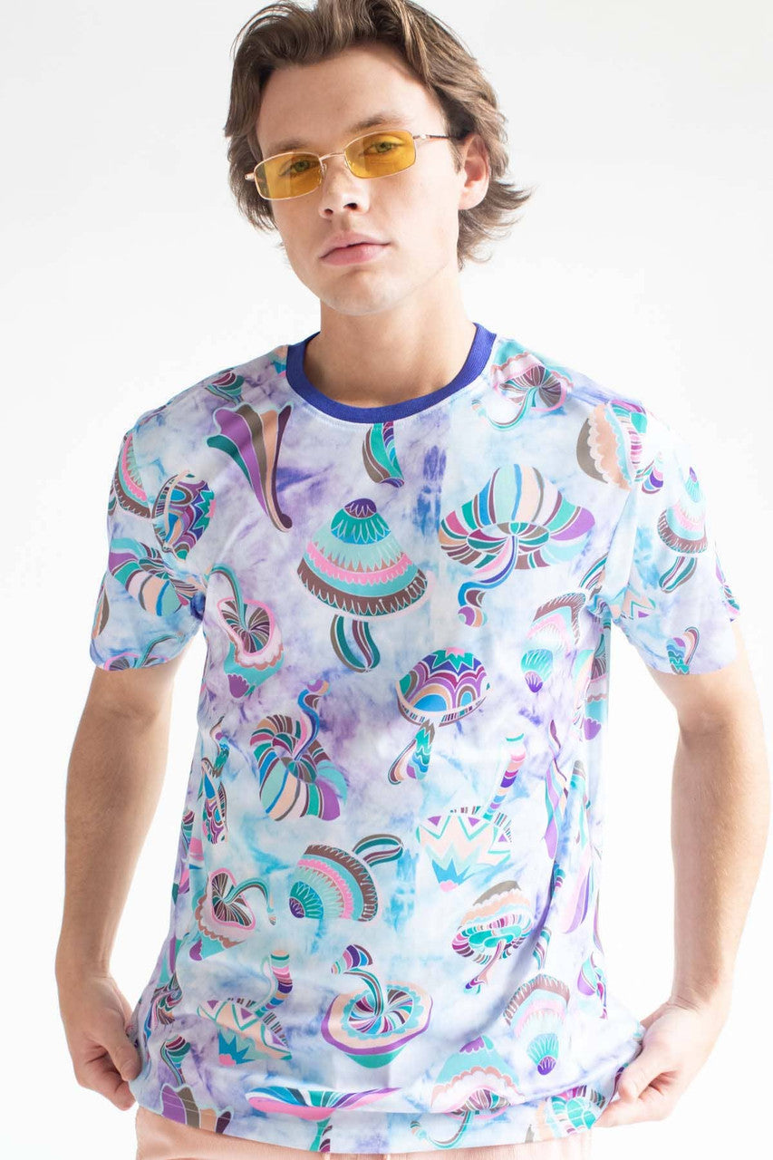 Pastel Mushrooms Tie Dye T-Shirt