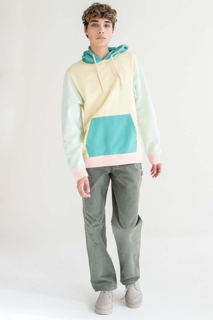Pastel Spring Color Block Hoodie
