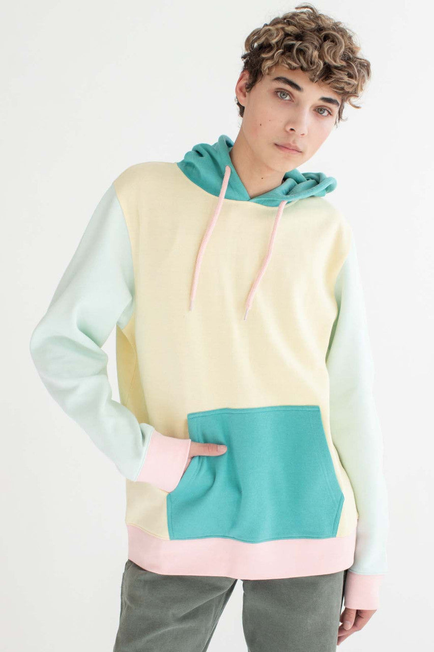 Pastel Spring Color Block Hoodie