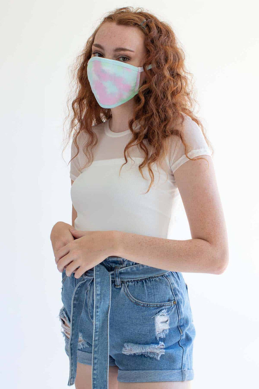 Pastel Tie Dye Face Mask