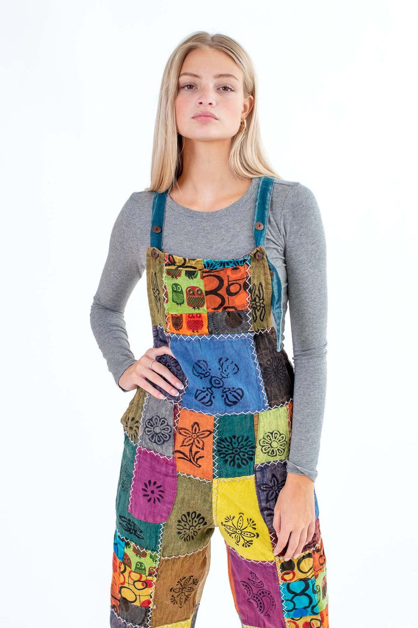 Patchwork Overalls