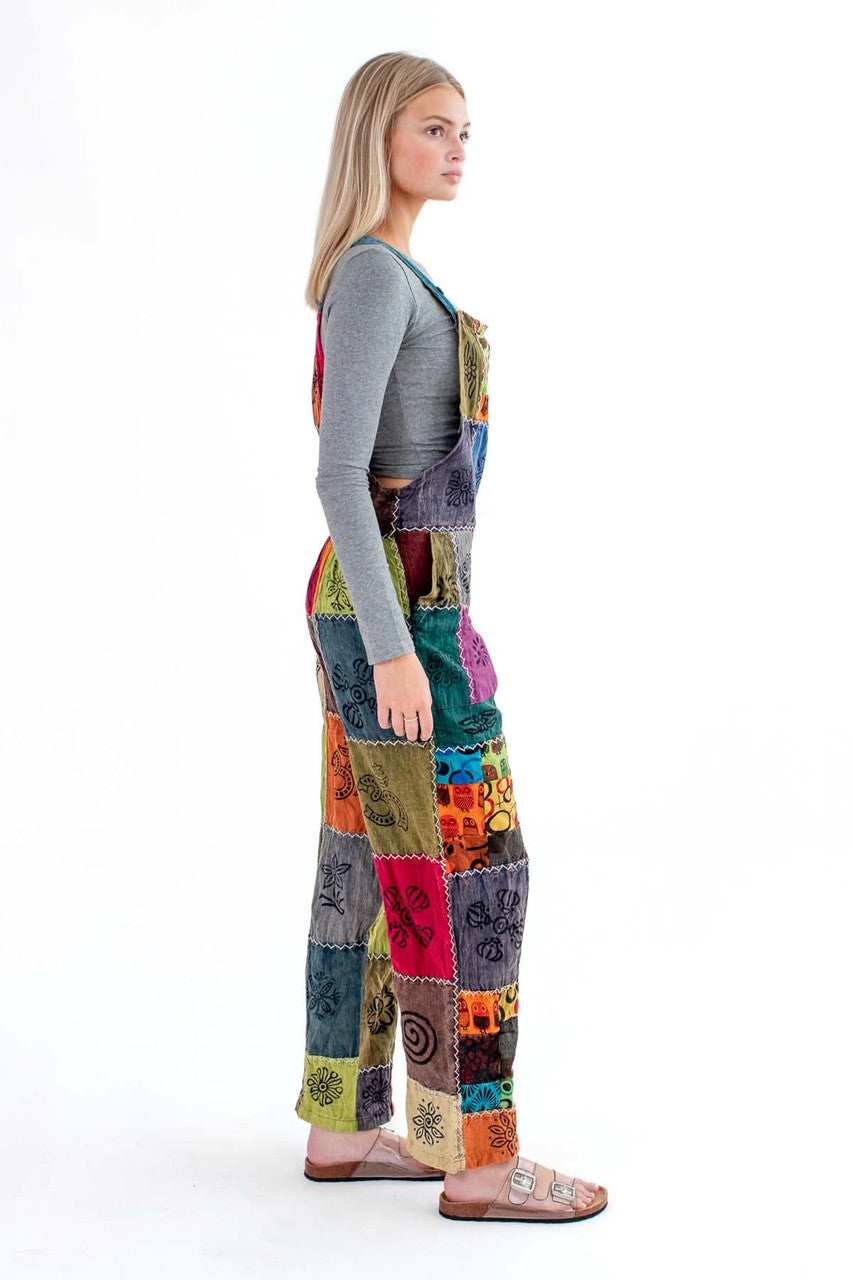 Patchwork Overalls
