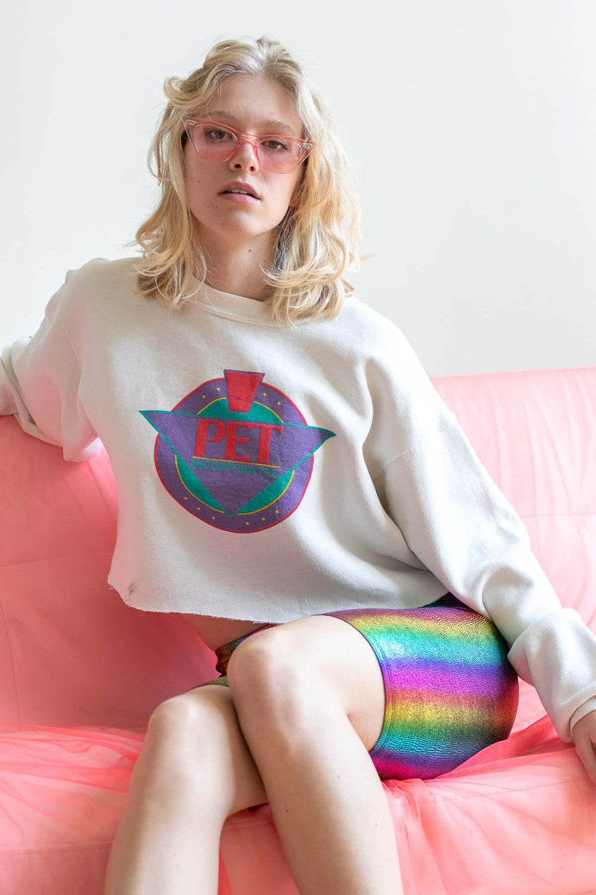 PET Incorporated Cropped Sweatshirt
