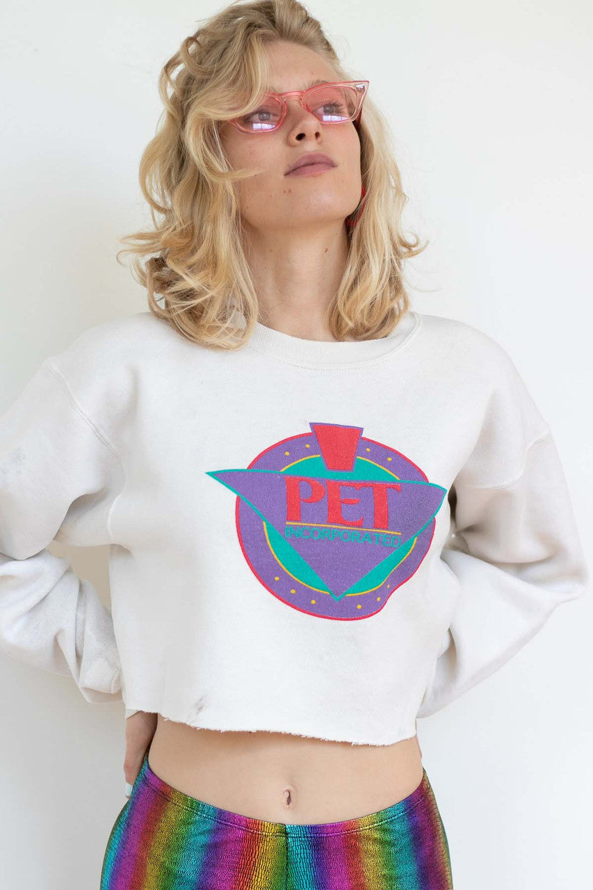 PET Incorporated Cropped Sweatshirt