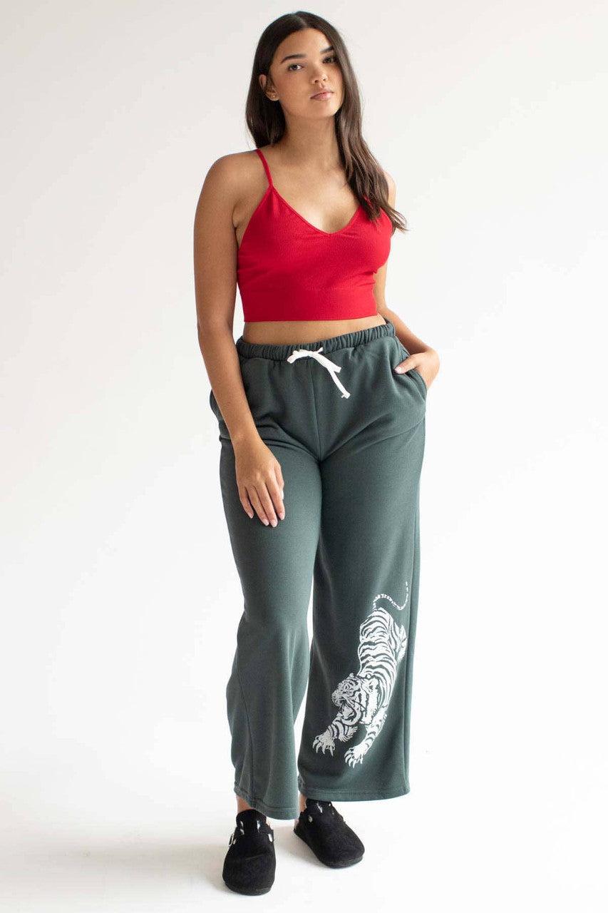 Pine Tiger Detail Sweatpants