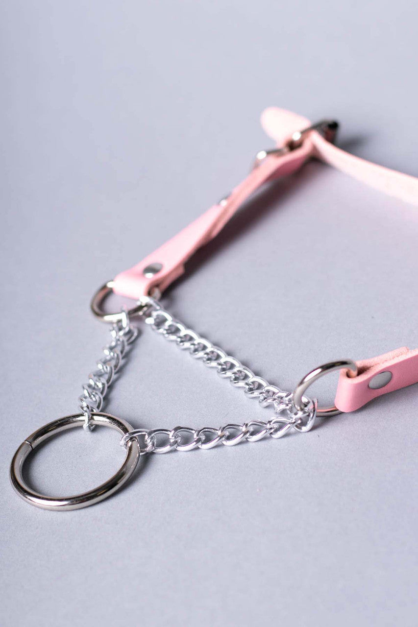 Pink Circle Chain Collar Choker