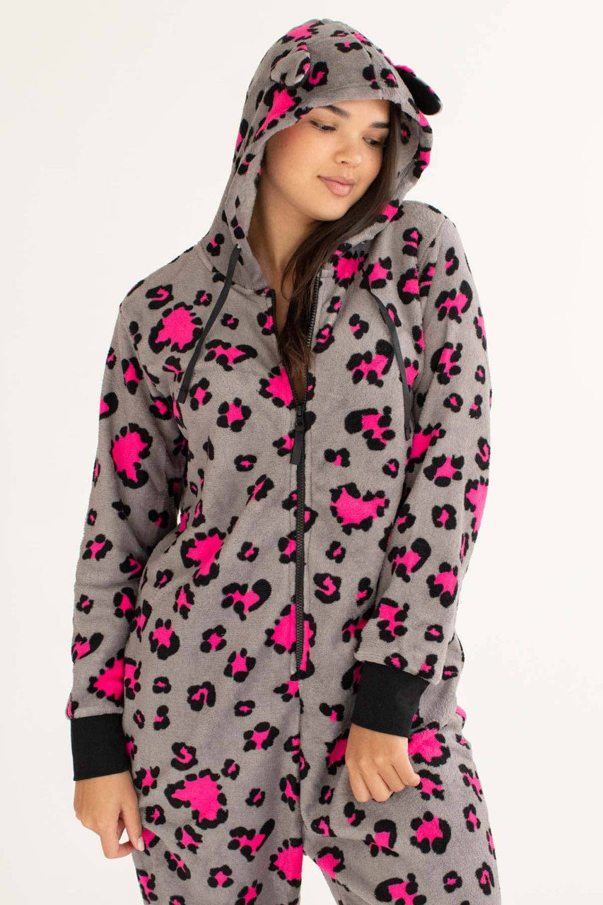 Pink Jaguar Onesie Pajamas