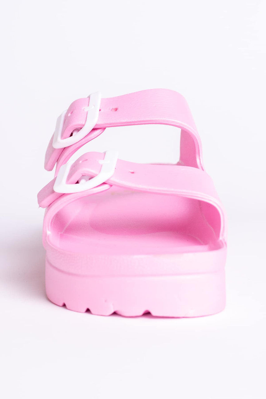 Pink Platform Foam Sandals