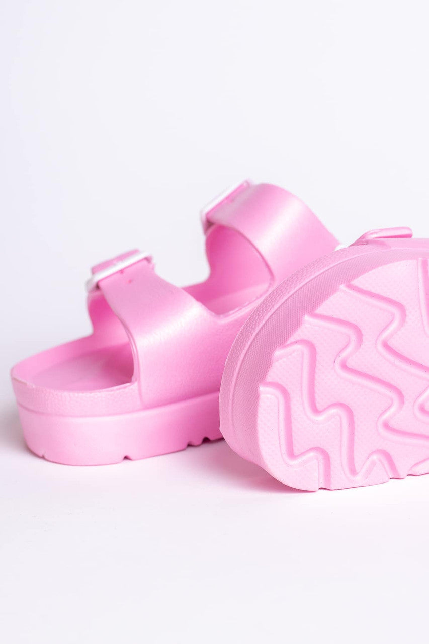 Pink Platform Foam Sandals