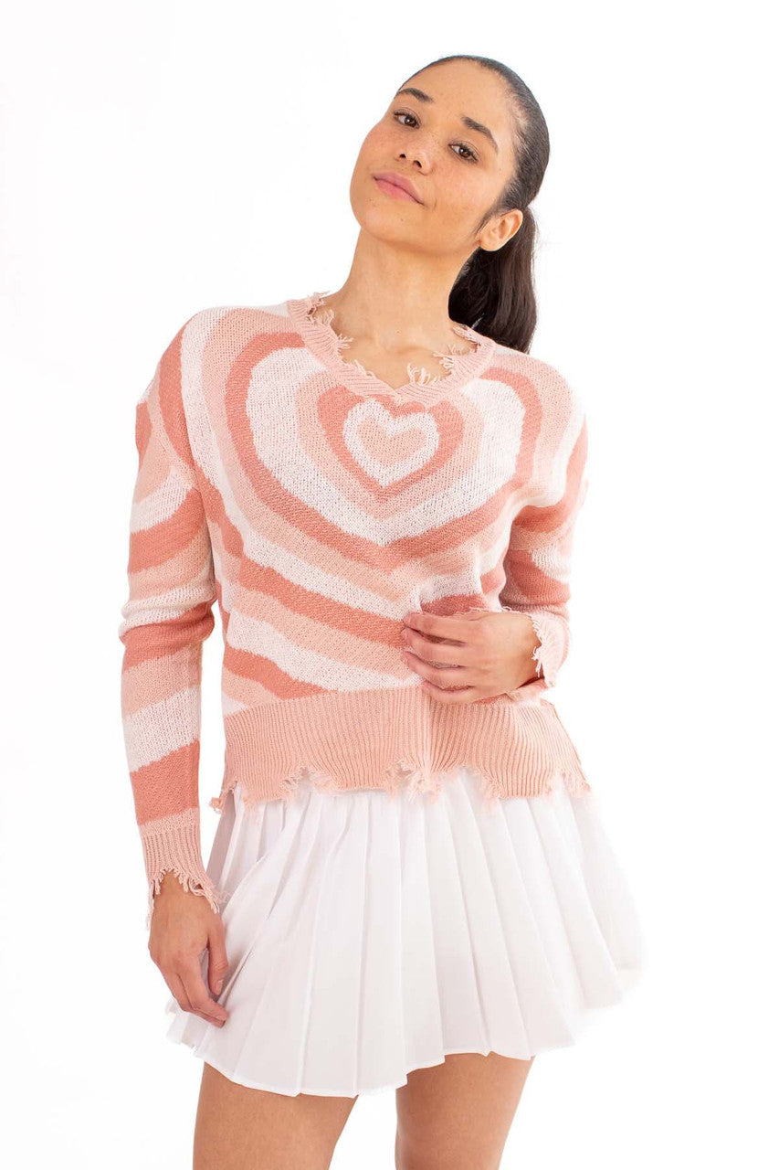 Pink Psychedelic Flower Sweater