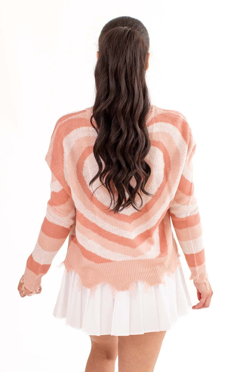 Pink Psychedelic Flower Sweater
