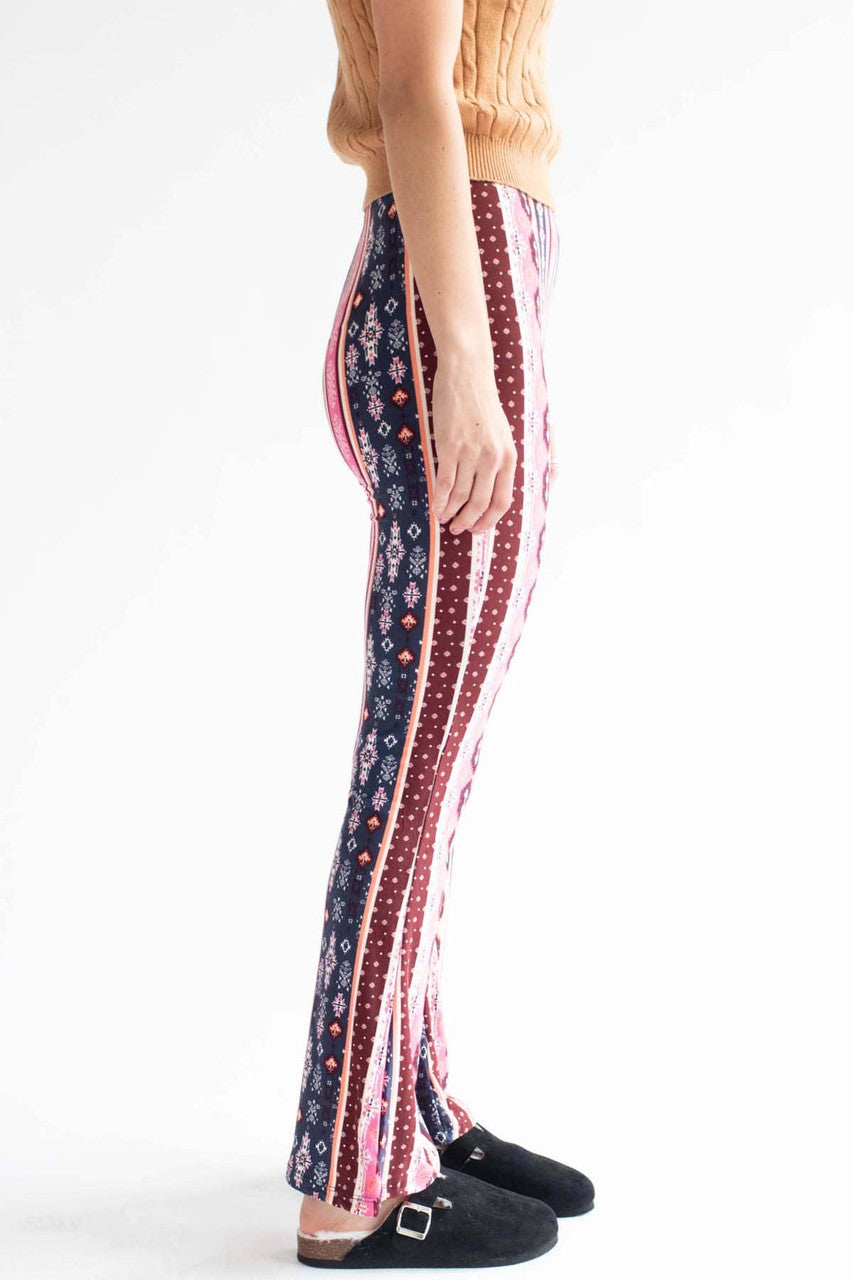 Pink Western Wallpaper Pattern Bell Bottoms