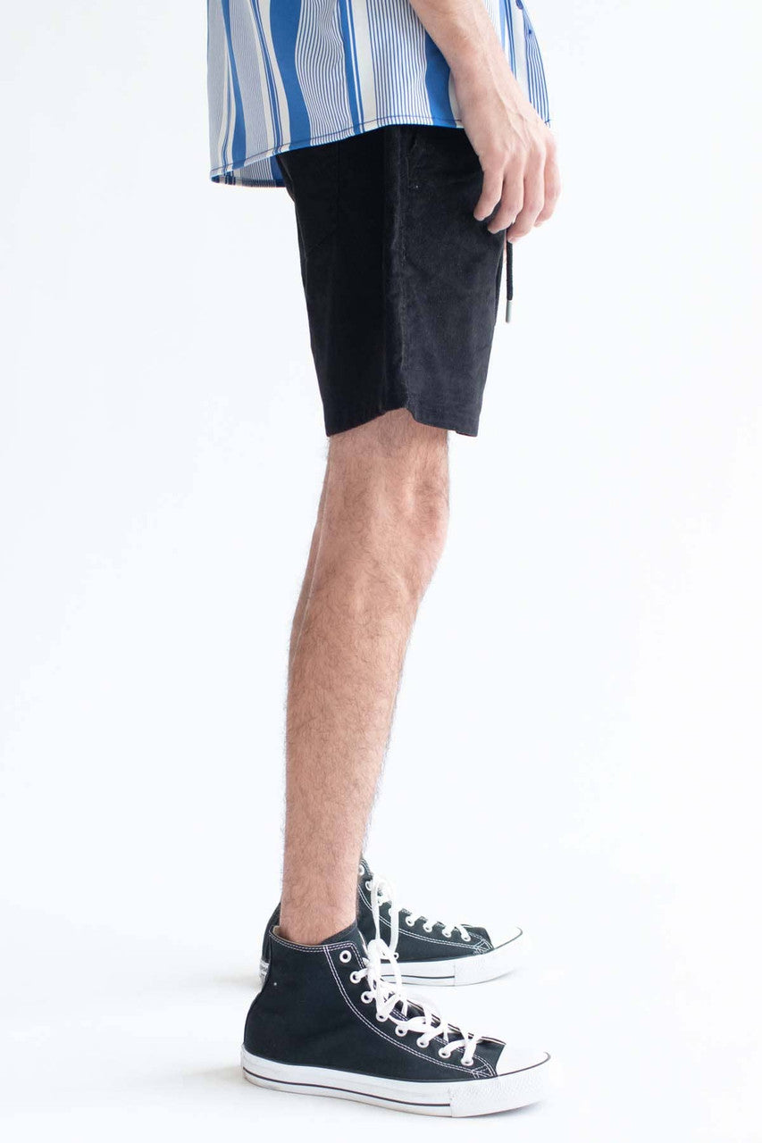 Pitch Black Corduroy Shorts