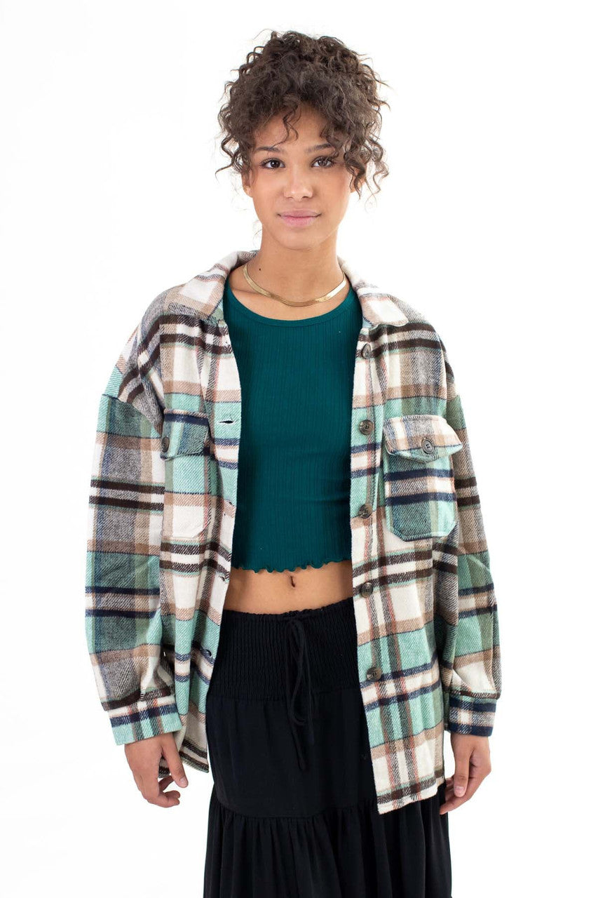Plaid Green Shacket