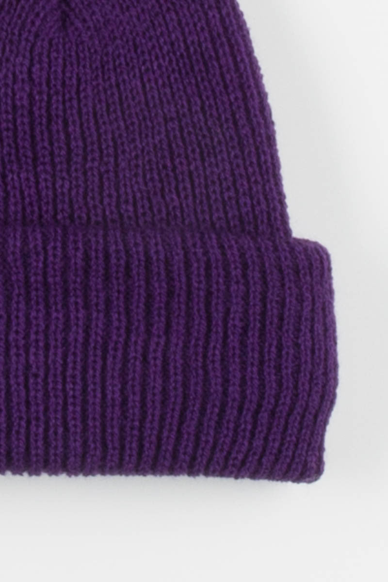 Purple Plain Knit Beanie