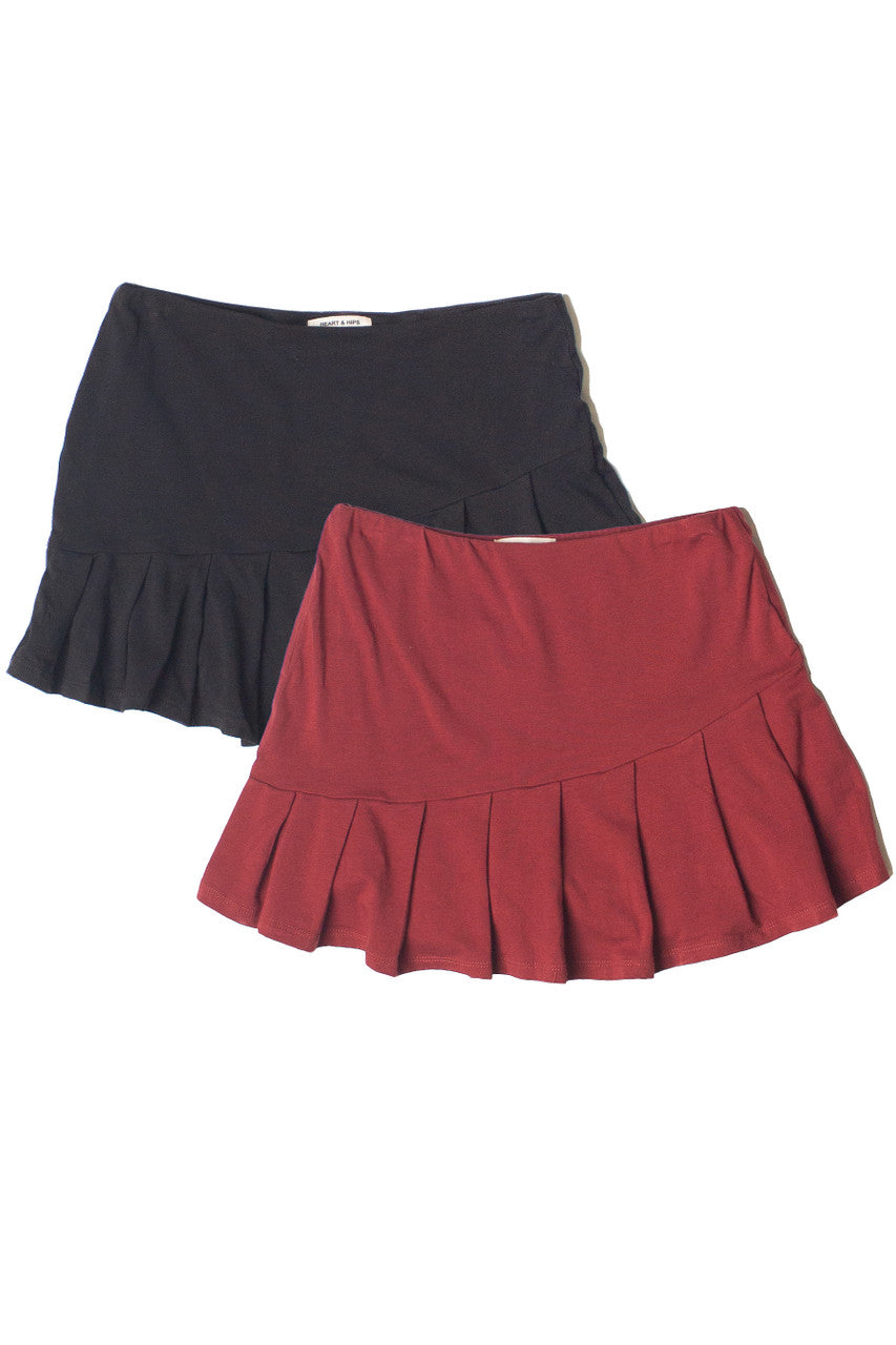 Knife Pleat Jersey Skort