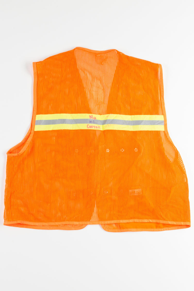 Orange Button Safety Vest