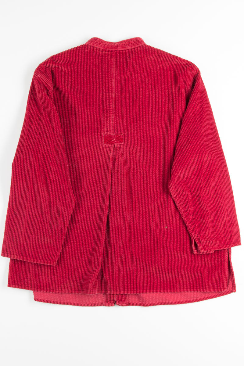 Red J. Jill Corduroy Button Up Shirt