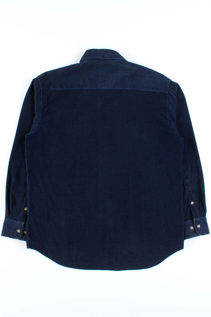 Navy Corduroy Button Up Shirt 1