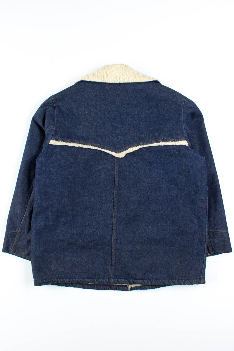 Vintage Sherpa Lined Denim Coat