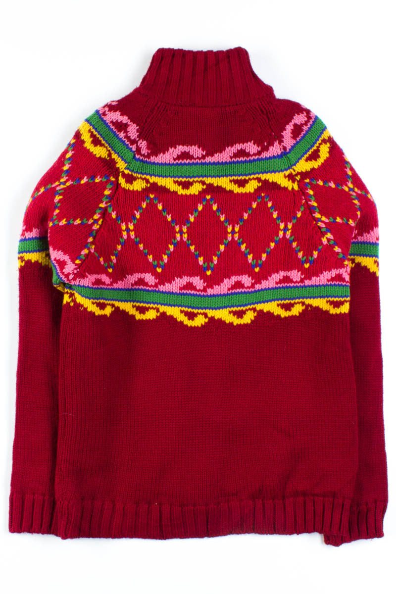 Red Insulated Sweater Jacket