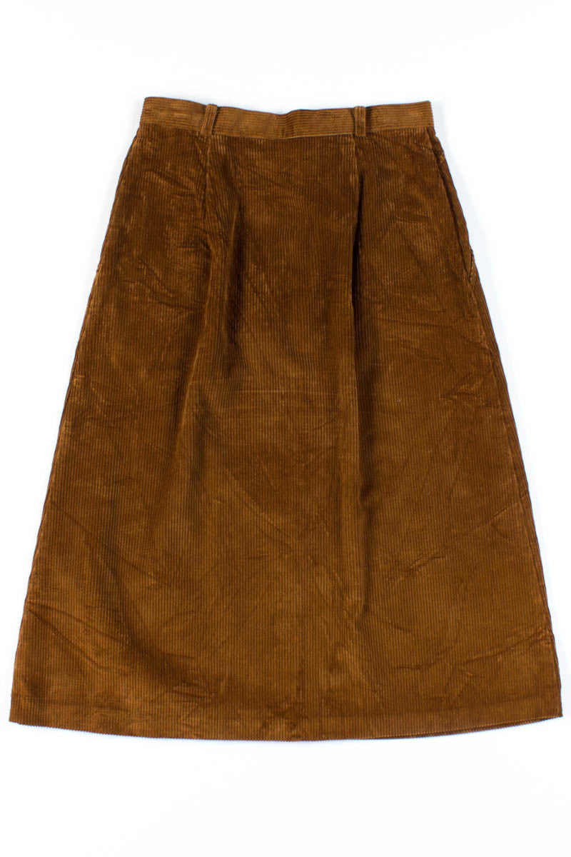 Brown Corduroy Jacket & Skirt