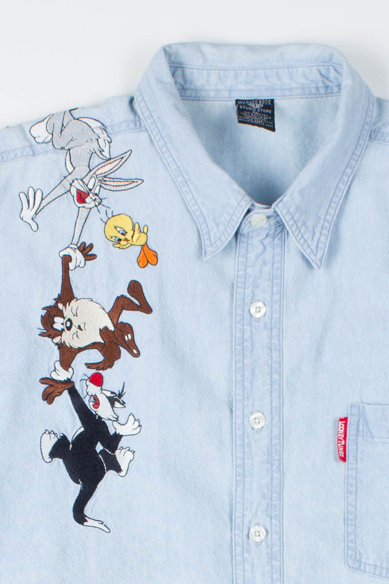 90s Looney Tunes Chambray Shirt