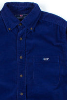 Navy Corduroy Button Up Shirt