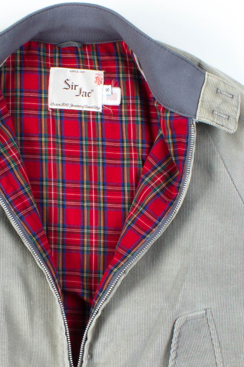 Grey Corduroy Harrington Jacket