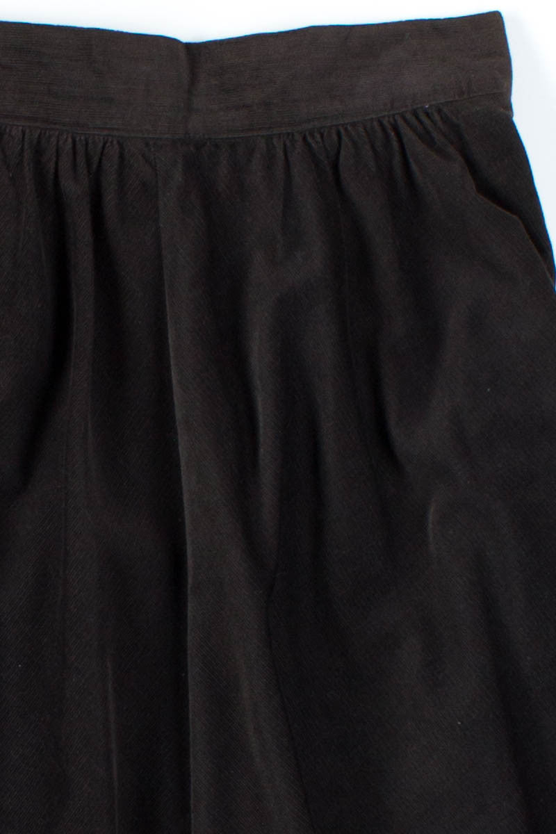 Black Velvet Skater Skirt