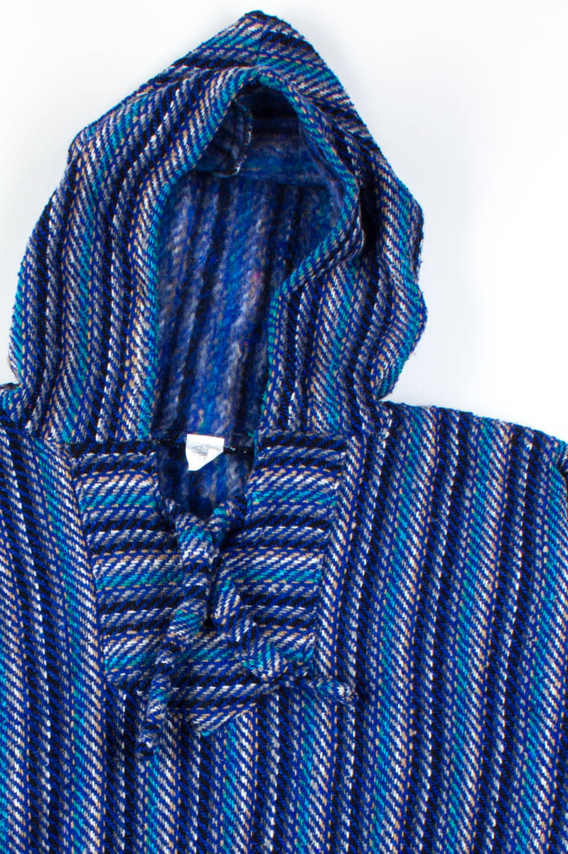 Blue Striped Baja Hoodie