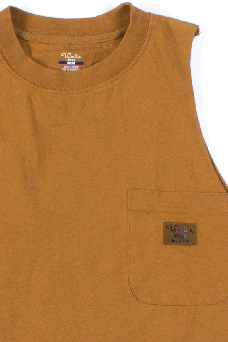 Brown Cutoff Tee