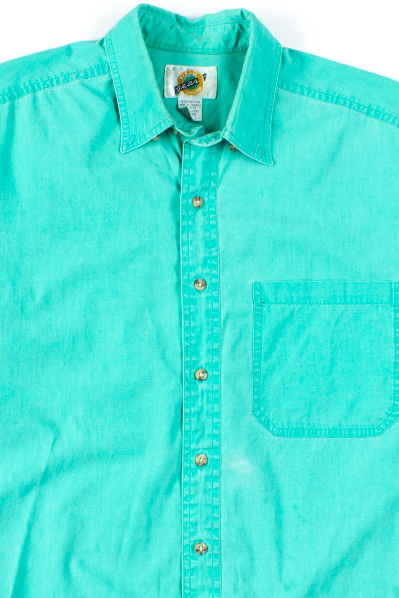 Aquamarine Short Sleeve Button Up Shirt