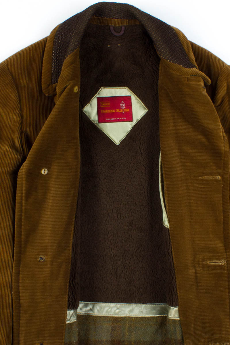 Brown Acrilan Corduroy Coat