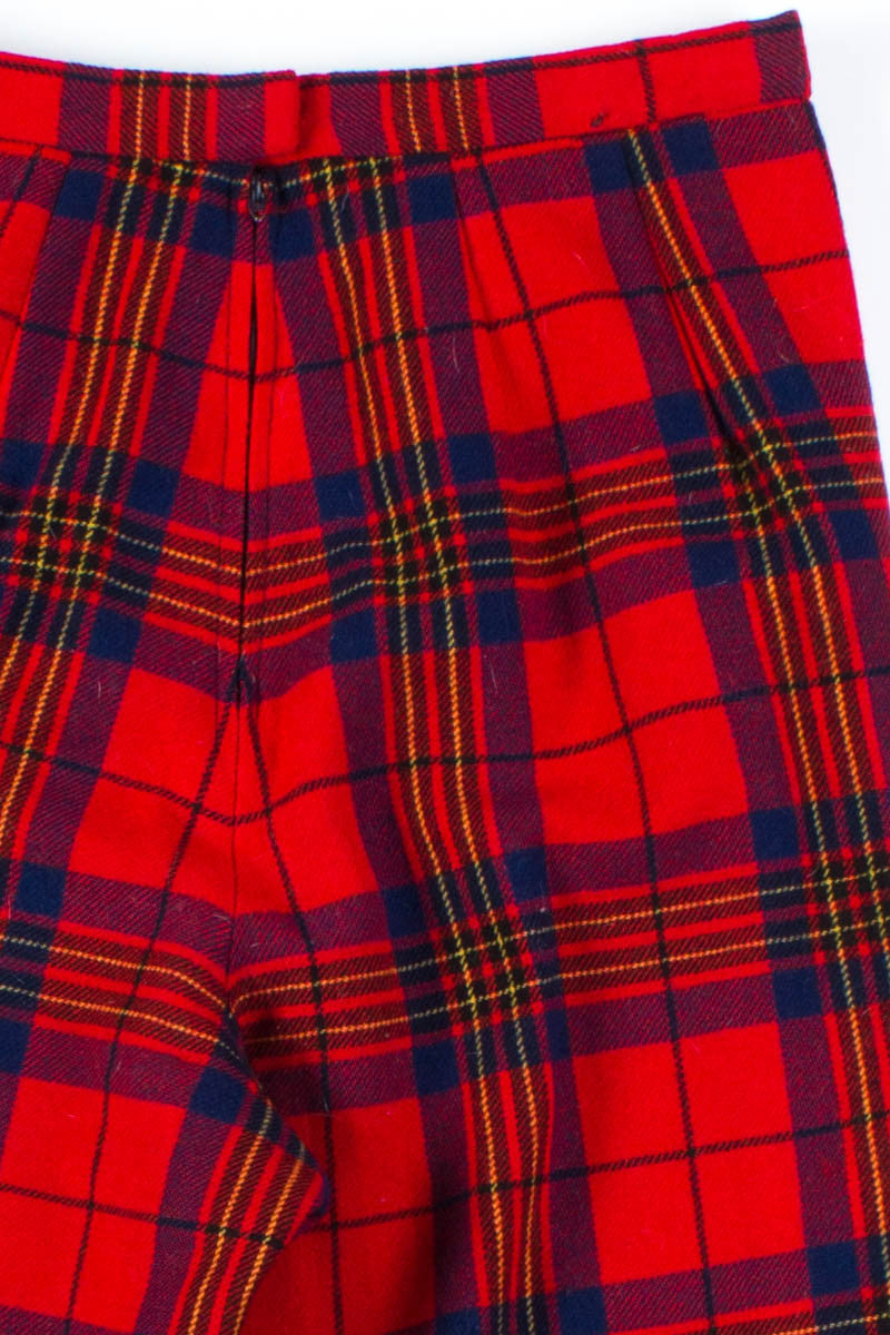 Red Wool Vintage Plaid Pants (sz. 12)