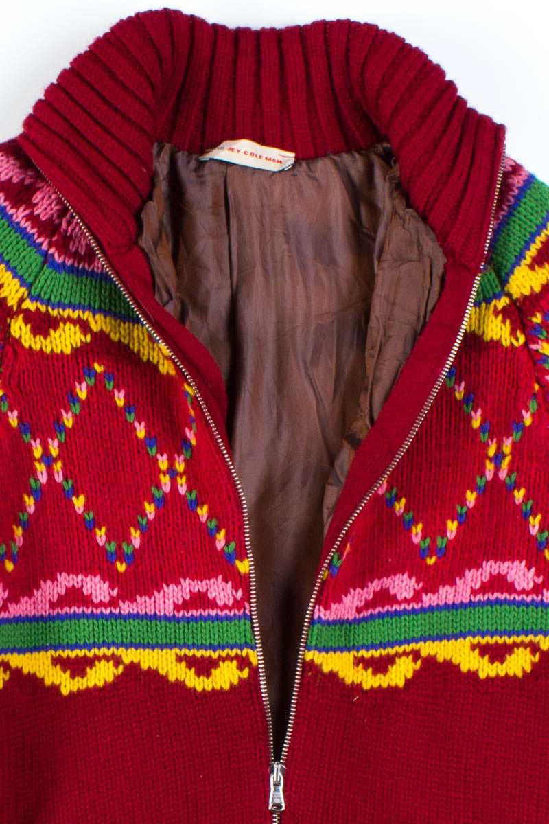 Red Insulated Sweater Jacket