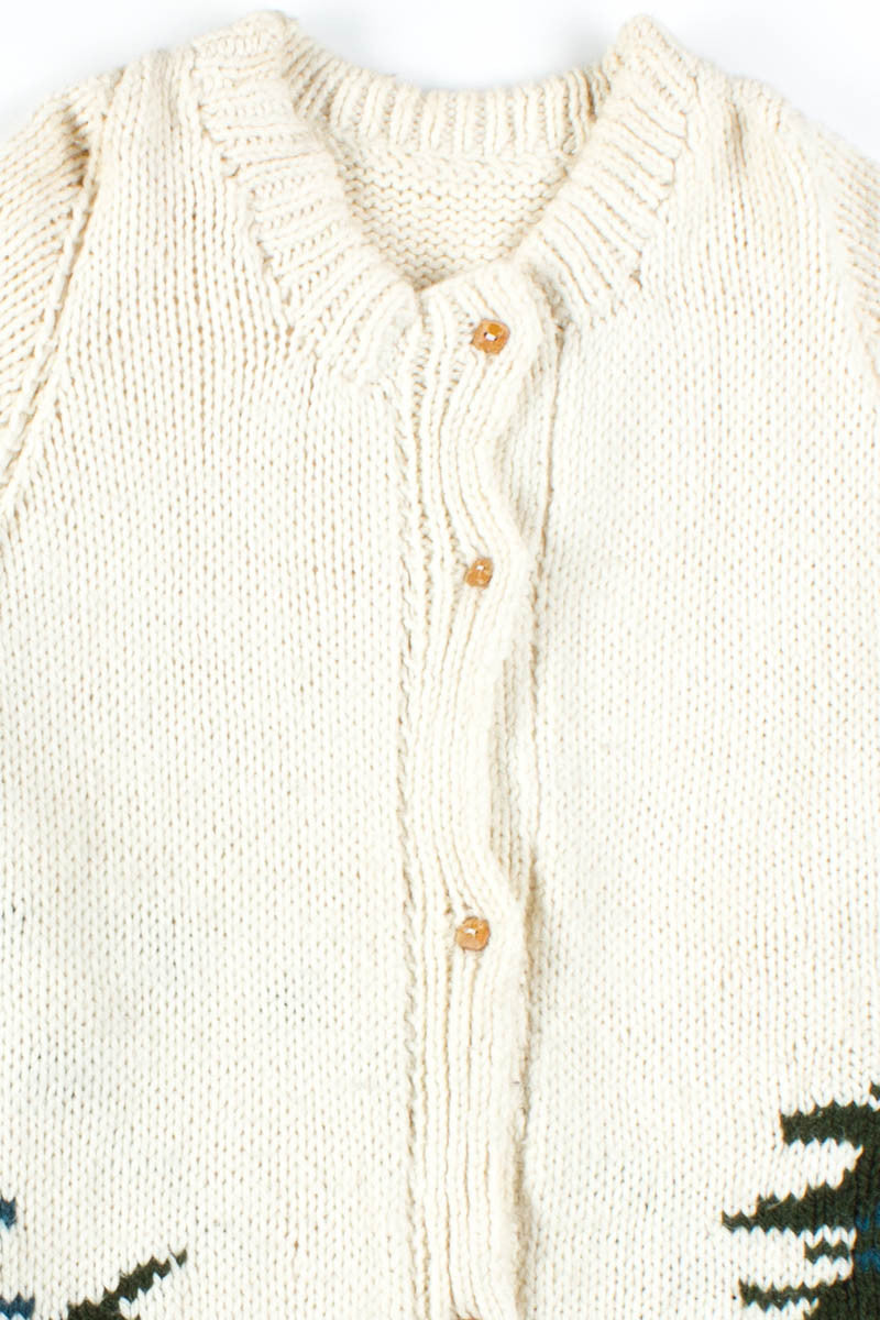 Lake Scene Cardigan Sweater