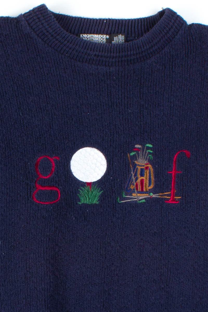 Navy Golf Sweater