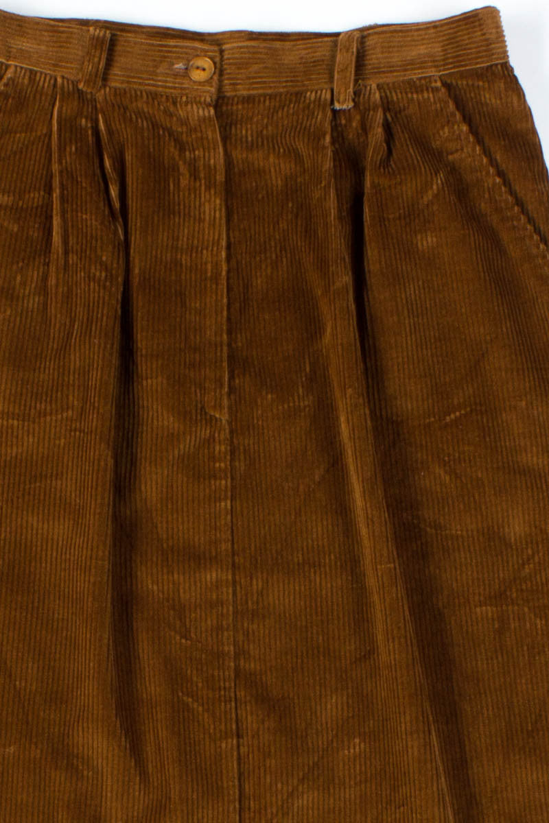 Brown Corduroy Jacket & Skirt