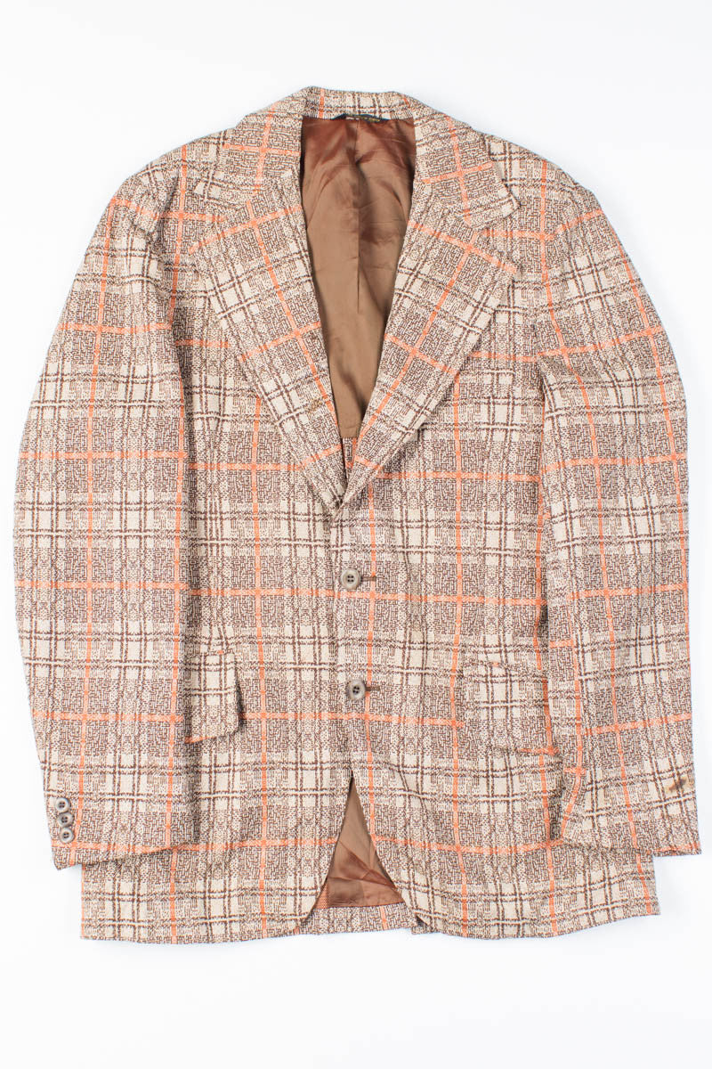 Brown Plaid Vintage Blazer 1