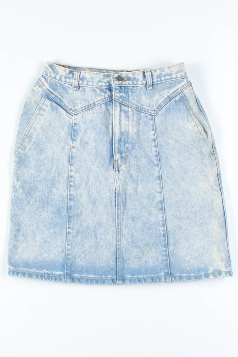 Acid Wash Denim Skirt