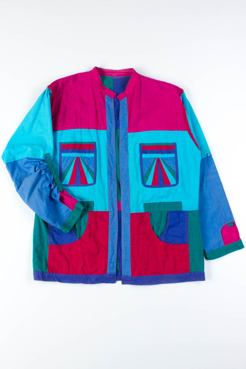 Reversible Color Block Jacket