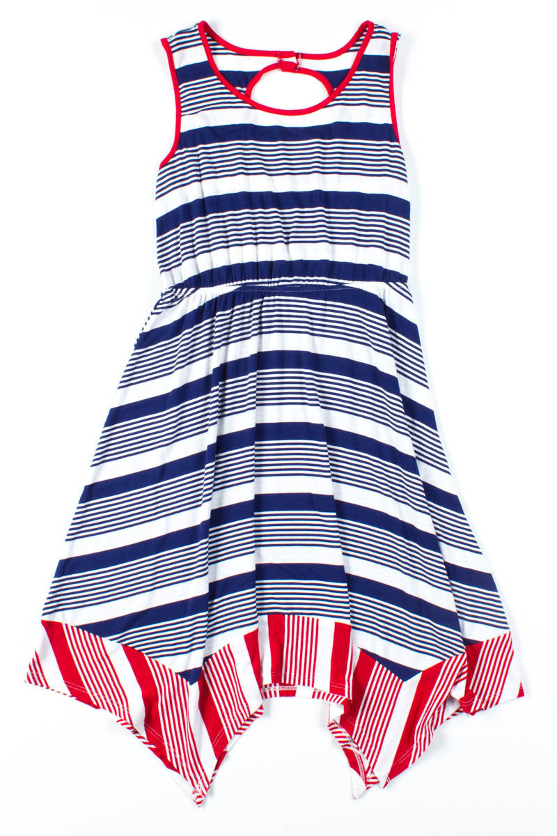 Red, White, & Blue Striped Dress