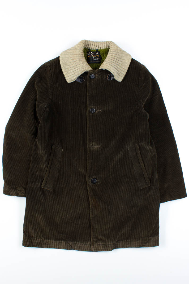 60s Brown Corduroy Coat