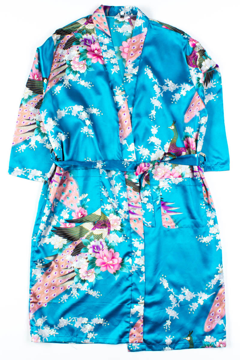 Blue Peacocks Kimono