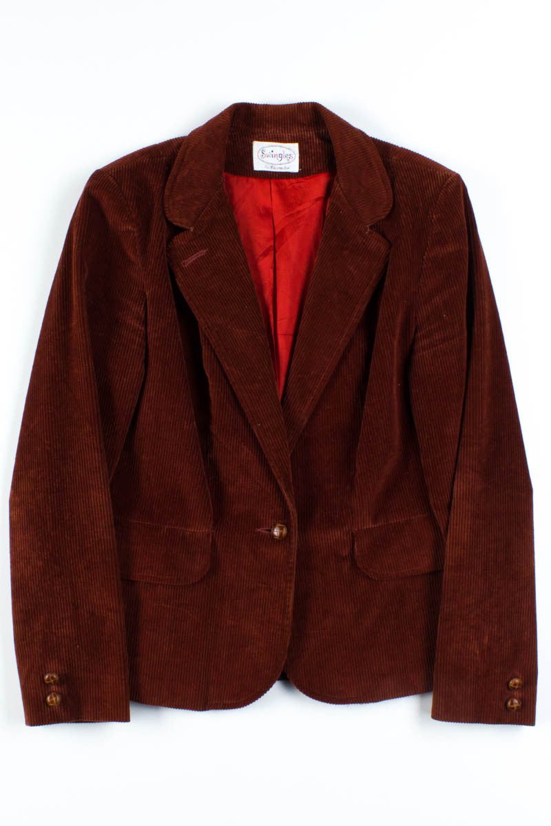 Maroon Corduroy Blazer