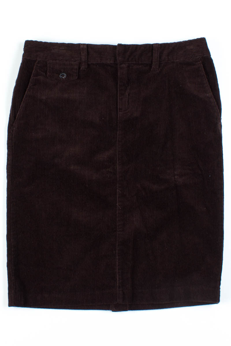 Brown Corduroy Skirt