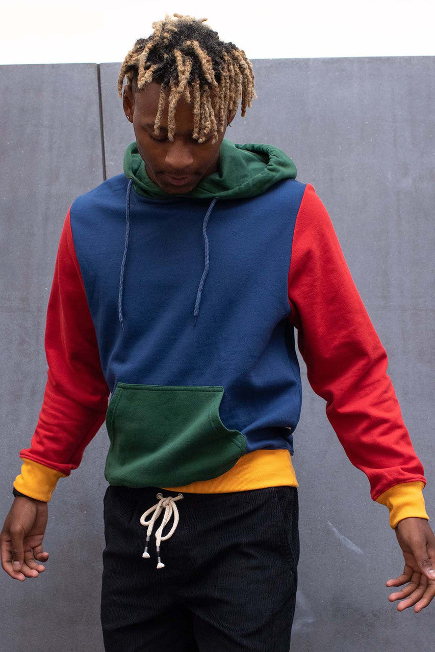 Primary Color Block Hoodie